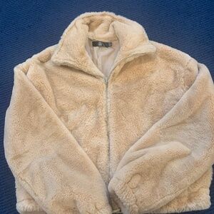 Light tan fur coat